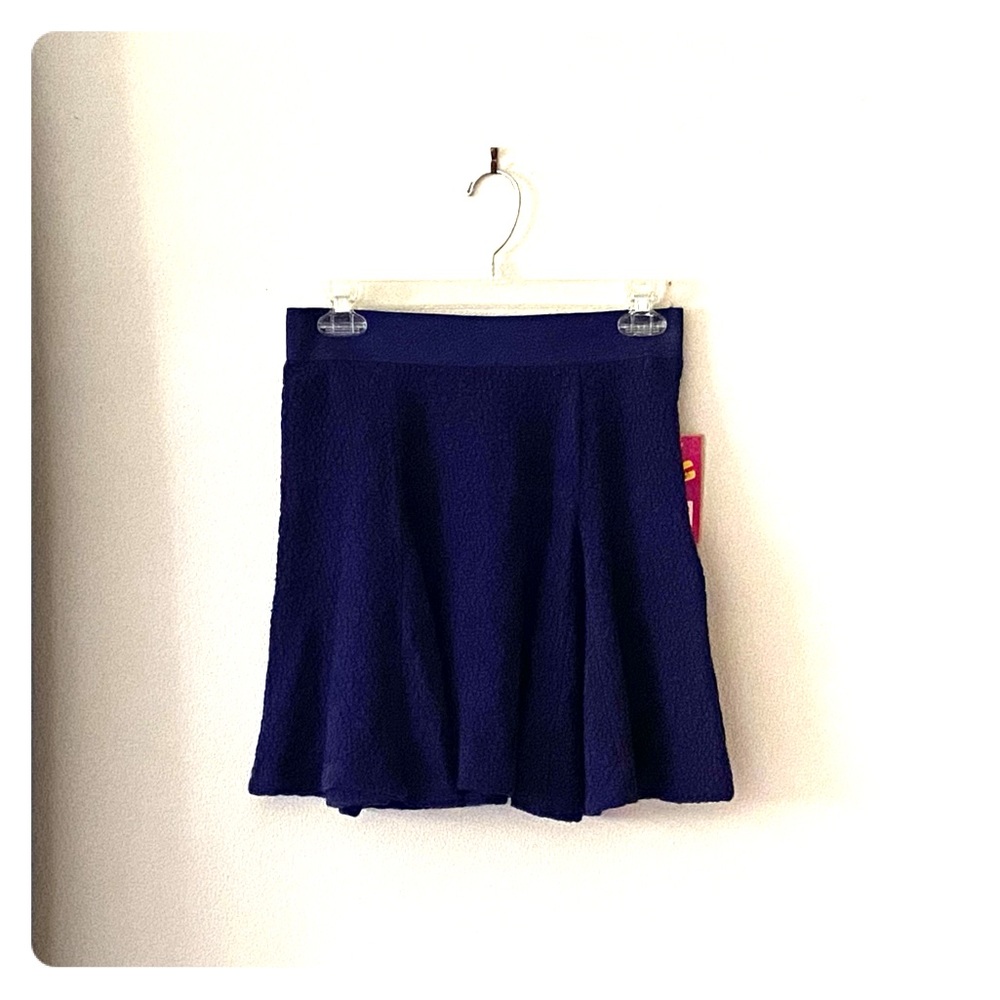 Candie's Blue Knit Rose Skater Skirt Medium NWT